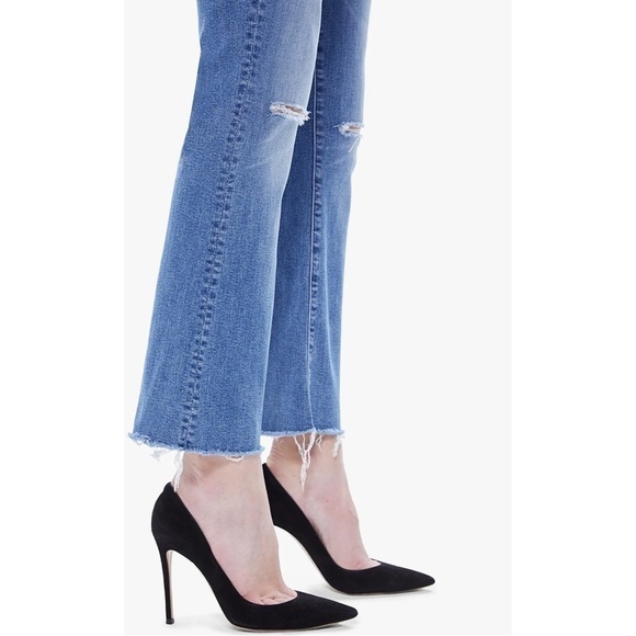 Mother Anthropologie Hustler Ankle Fray Jeans Can’t Stop Staring Sz 24 NEW. - Picture 14 of 14